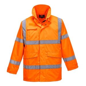 Parka de alta visibilidade impermeável portwest extreme - laranja
