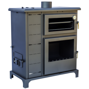 Joima - salamandra mixta a pellets-lenha com forno modelo eco valle 12 kw