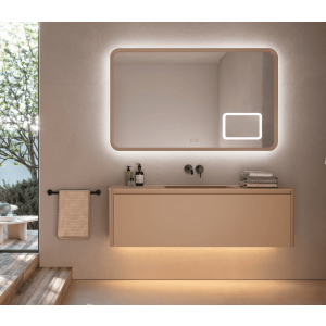 Espelho LED retroiluminado duomo 80x80 moka– 3/LED