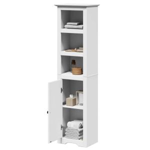 Armário de casa de banho bodo 44x30x160 cm branco