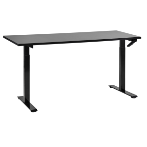 Secretária de pé ajustável manualmente destines 160 cm 72 cm preto