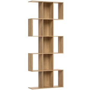 Estante 80x24x200 cm mdf color marrón Homcom