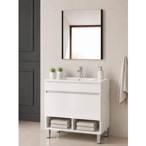 Móvel de banho com lavatório nebari sem espelho 100x45 cm branco