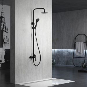 Imex-conjunto duche monocomando béLGica preto fosco anticalcário