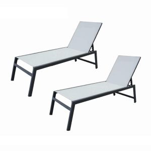 Conjunto de 2 declives de jardim de chillvert pisa 203x64x43 cm fabric