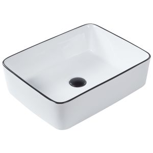 Lavatório de bancada xert 49 x 38 cm cerâmica branco