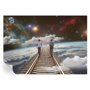 Papel de parede vinílico viagem espacial 208x146 tulup