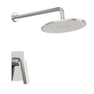 Sistema de duche encastrado - cromado - 25 cm
