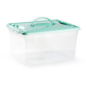 Caixa de armazenamento tradineur em plástico transparente, 12 litros