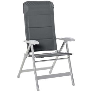 Cadeiras de jantar de jardim alumínio, pp, tecido oxford cinzento