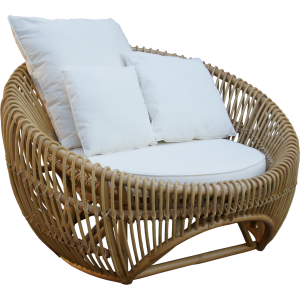 Cadeira de jardim natural para jardim ou terraço chillvert parma 105x1