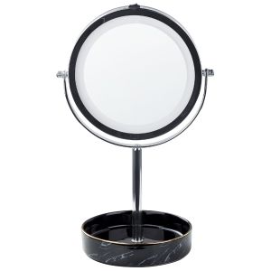 Espelho de maquilhagem LED savoie preto/prateado