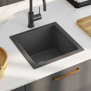 Lava-louça de cozinha artesanal aço inoxidável preto 572478