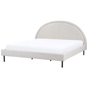 Cama tecido margut 180 x 200 cm cinzento claro