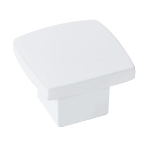 Puxador 25x25mm pintado de branco mate, lote de 36