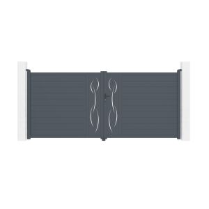 Portão basculante elétrico life 4m h.180cm + motorização braço b500