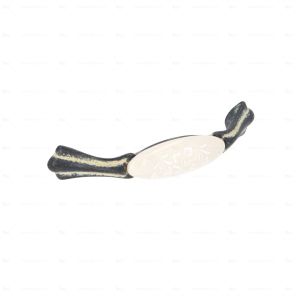 Puxador para mobiliário zamac e porcelana dist  centros 96mm lote 6