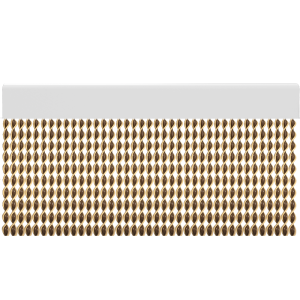 Helix cortina de porta PVC marrom com bege / 90 x 210