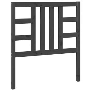 vidaXL cabecero de cama madera maciza de pino gris 96x4x100 cm