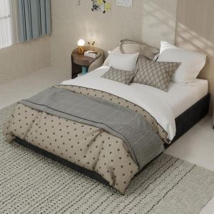Cama elevável com arrumação 140x200cm cinzenta, sem cabeceira
