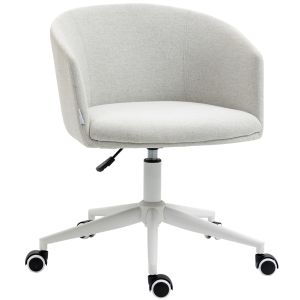 Cadeira de escritório tecido linho (100% poliéster), espuma, nylon, pu