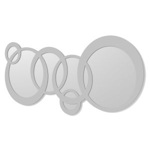 Dekoarte - espelhos decorativos modernos de parede círculos prata|140x70cm