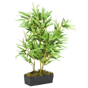 vidaXL árvore de bambu artificial com 500 folhas, verde, 80 cm