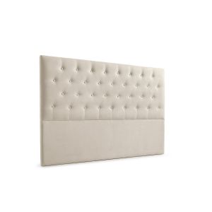 Cabeceira estofada ferrara aqualine 130x120x8 cm - bege torrado - moonia