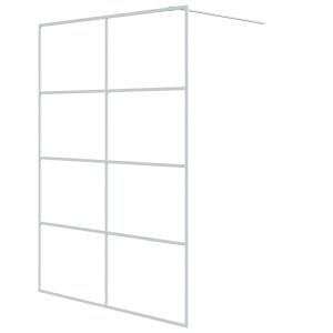 Divisória de chuveiro 140x195 cm vidro transparente esg branco