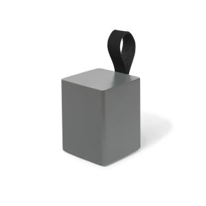Rei | retentor de porta em madeira | faia antracite e preta | 65x70x135 mm