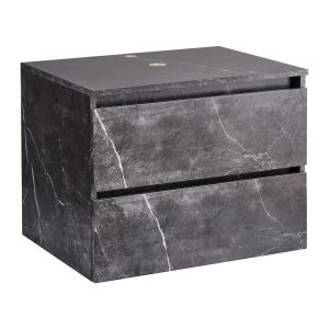 Mueble para lavabo de pared serra 60 cm mármol negro