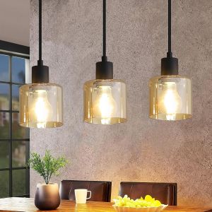Nettlife luminária de pendurar E27 amarelo 65x11