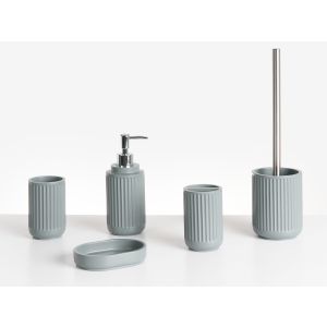 Conjunto de 5 acessórios para a casa de banho huarmey cinzento claro