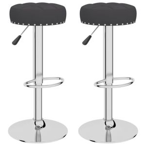 vidaXL taburetes de cocina 2 unidades tela negro