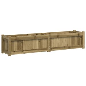 vidaXL jardinera de madera de pino impregnada 150x31x31 cm