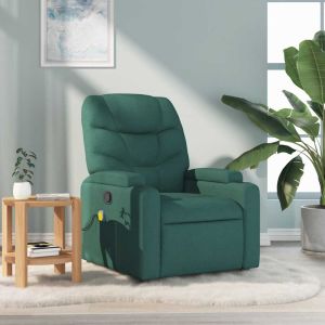 Poltrona de massagens reclinável tecido verde-escuro ewg2370