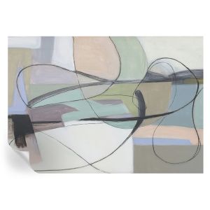 Papel de parede autocolante linhas em tons pastel 208x146 tulup