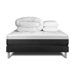 Pacote de cama completo - colchão 160x200 cm + estrado de molas com ripas (