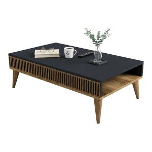 Mesa de centro atrani, um compartimento, madeira nogueira marrom