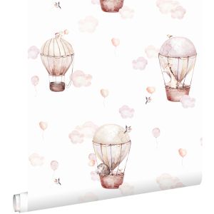 Estahome papel de parede  rosa claroebege 50 x 900 cm