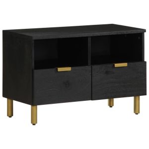 Móvel de tv - helloshop26 - 70x33x46 cm - preto - grande armazenamento - ma