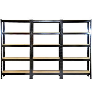 3 prateleiras para serviço pesado 75 cm de largura x 30 cm de altura