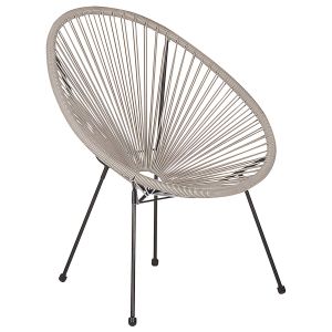 Cadeira de jardim acapulco ii rattan sintético cinzento claro