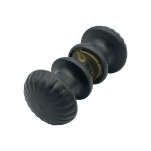 Puxador de porta D60 mm - par completo - em alumínio CINZA ANTIGO.