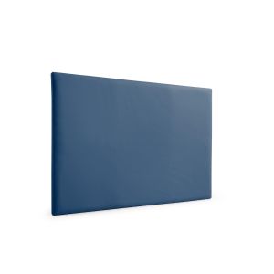 Cabeceira estofada neus pele sintética 170x120x5 cm - azul escuro - moonia
