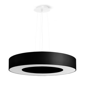 Candelabro saturno 5 negro tela/PVC/acero 50x102x50cm
