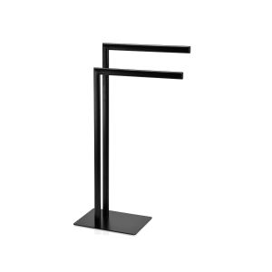Suporte de toalhas de metal preto 30x20x82