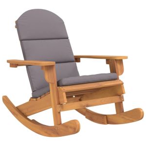 Cadeira de baloiço adirondack com almofadões acácia maciça