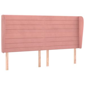 vidaXL cabecero con orejas de terciopelo rosa 183x23x118/128 cm