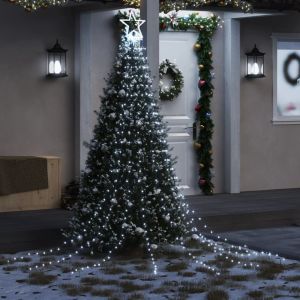 Iluminação p/ árvore de natal 320 luzes LED 375cm branco frio pt4338